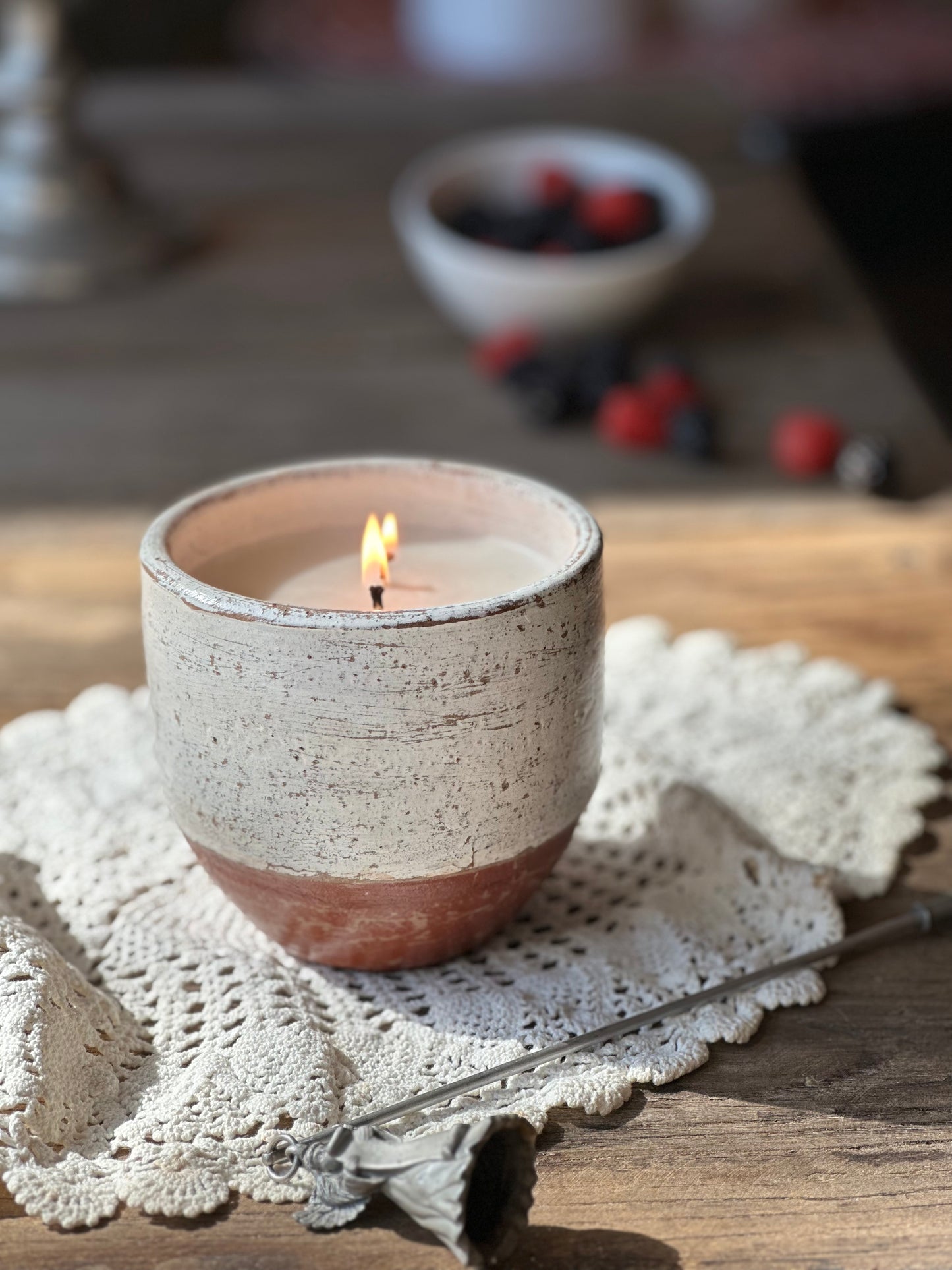 Two Tone Clay Candle